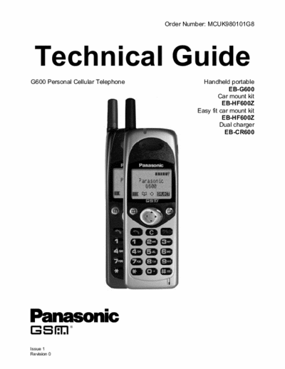 Panasonic G600 Service Manual e Technical Guide Personal Gsm Telephone - pag. 115